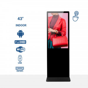 43" Full HD LCD Digital Signage Touch Display, Android content management