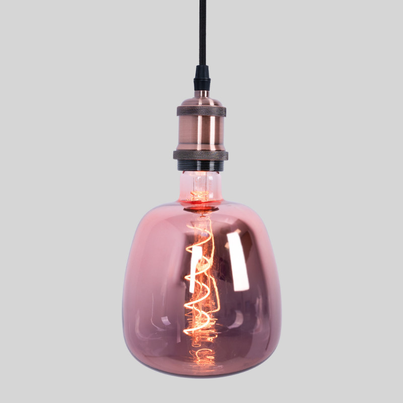 Retro Vintage E27 Pendelleuchte, in 4 Farben rosa lampe