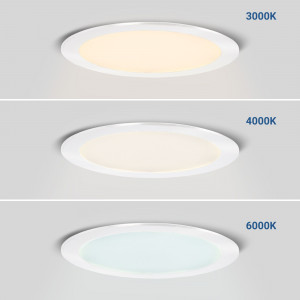 LED Einbaustrahler ultra slim 12W CCT Ø155mm Einbauöffnung farbtemperatur schalter