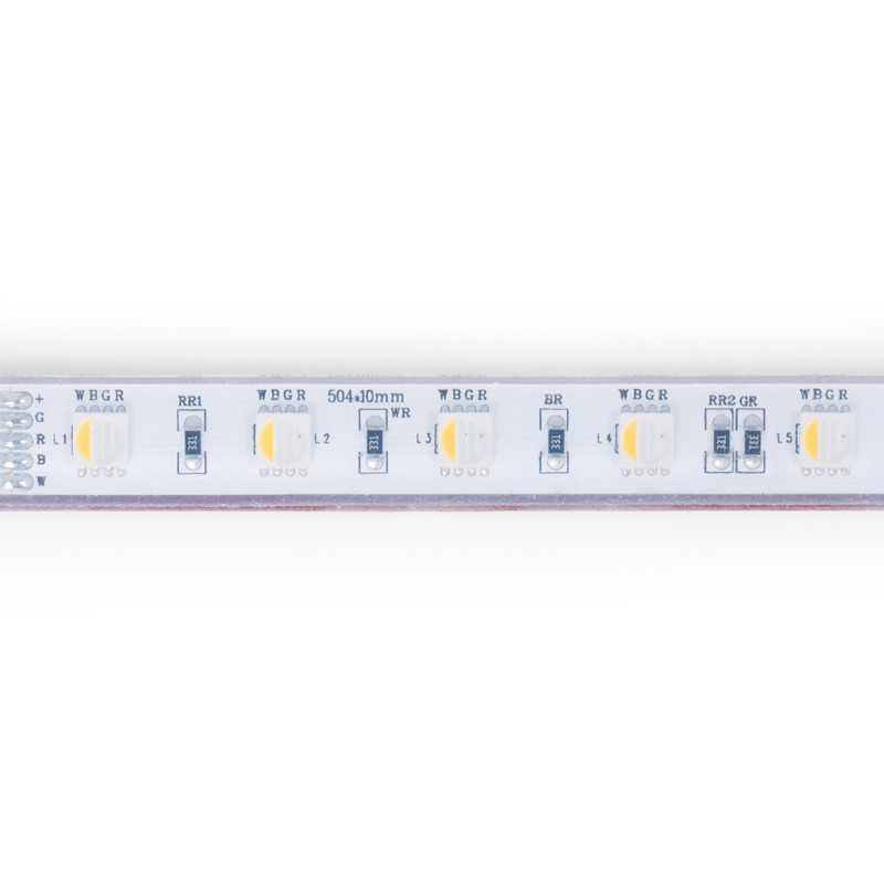LED Streifen wasserdicht 24V tauchfähig IP68 RGBW 14,4W/m 12mm 10 Meter kürzbar