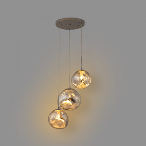 Pendelleuchte aus Glas dreiflammig KADNIS 3 x E27 pendelleuchten