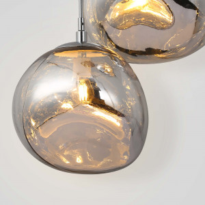 Pendelleuchte aus Glas dreiflammig KADNIS 3 x E27 pendelleuchte melt tom dixon