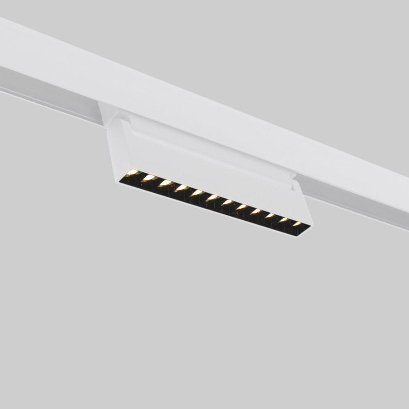 Verstellbarer linearer Strahler für Magnetschiene 48V- 12W - 2800K - OSRAM Chip - UGR18 - Weiß Verstellbarer linearer Strahler für Magnetschiene 48V- 12W - 2800K - OSRAM Chip - UGR18 - Weiß