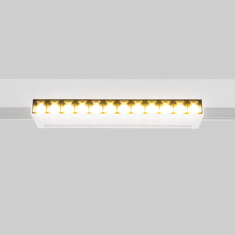 Verstellbarer linearer Strahler für Magnetschiene 48V- 12W - 2800K - OSRAM Chip - UGR18 - Weiß Verstellbarer linearer Strahler für Magnetschiene 48V- 12W - 2800K - OSRAM Chip - UGR18 - Weiß