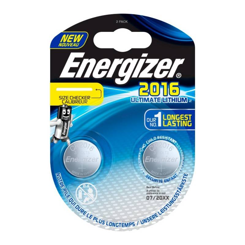 Energizer CR2016 Lithium Performance Batterie, Blisterpackung mit 1 Stk.