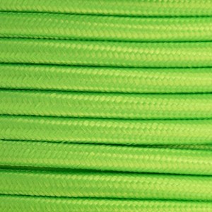 Dekorative Textil-Elektrokabeltrommel 2x0,75 fluoreszierende Farben