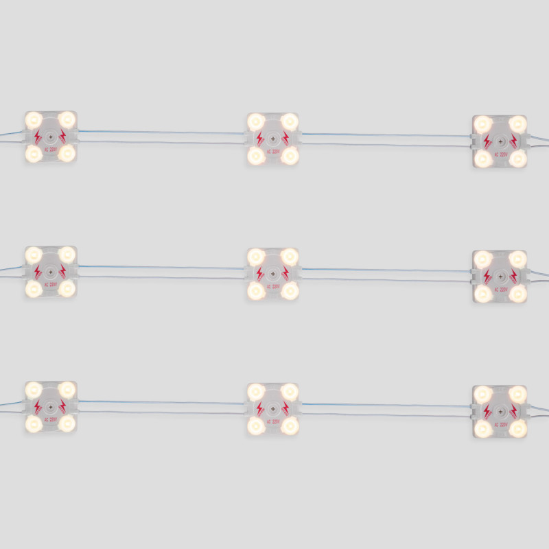 Quadratisches LED-Modul für Beschilderung - 3,6W - 220V AC - IP65 - 165º - 4000K