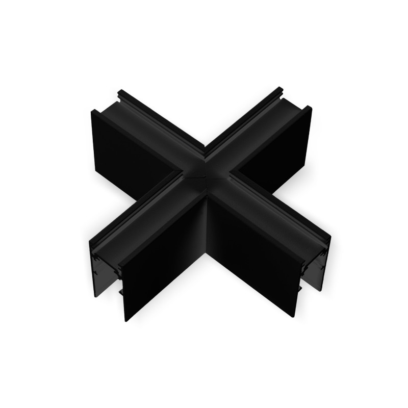 X-Verbinder für Oberflächen-Magnetschienen 20 mm - Schwarz X-Verbinder für Oberflächen-Magnetschienen 20 mm - Schwarz