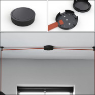 Konfigurierbare Lampe "Axia 5" - 2 Kugellampen 12W + leitfähiges Textilband + Zubehör