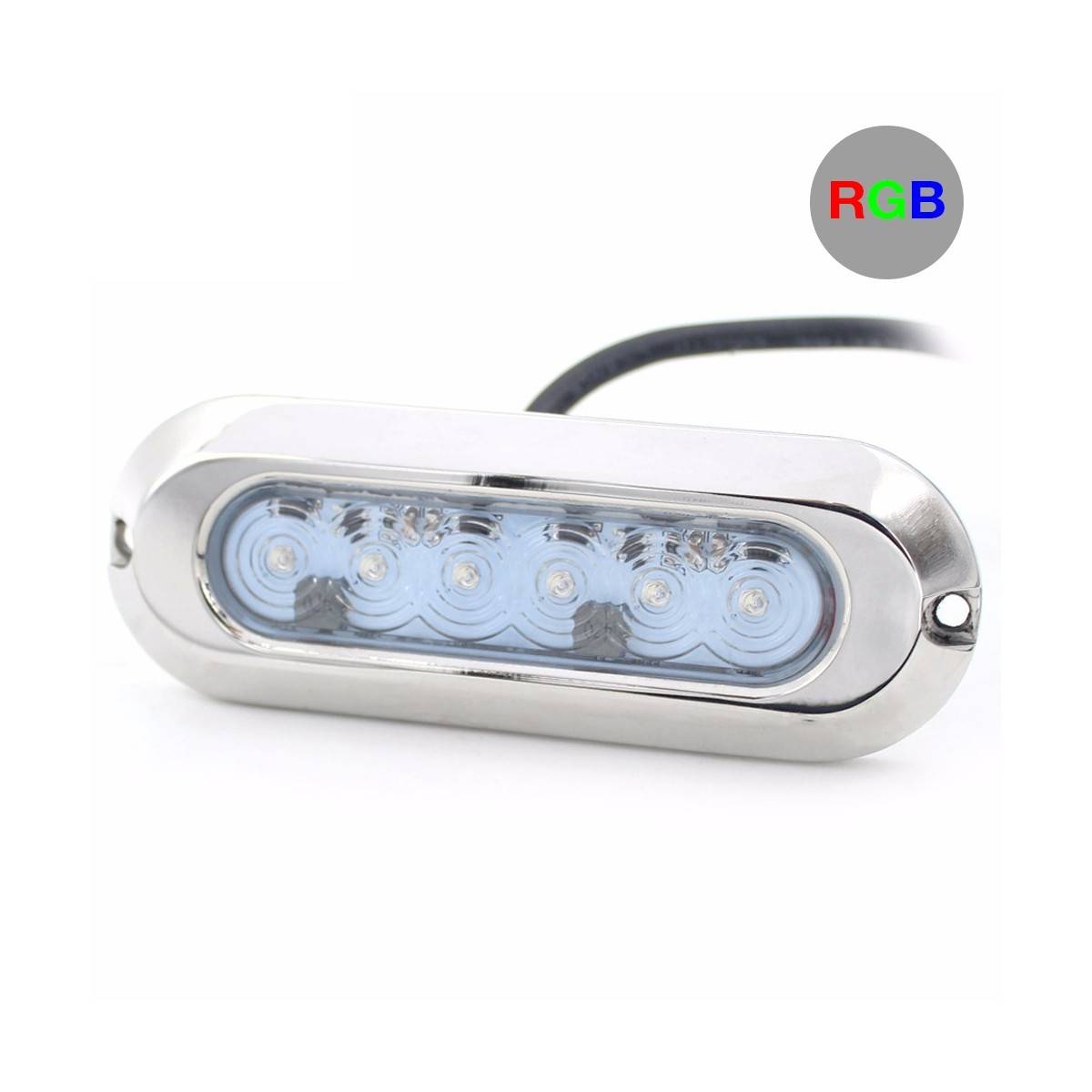 SLIM 30W 12V Edelstahl 316L IP68 oberflächenmontierte RGB LED Unterwasserleuchte