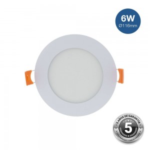 Rundes LED-Einbaudownlight 6W - 5 Jahre Garantie