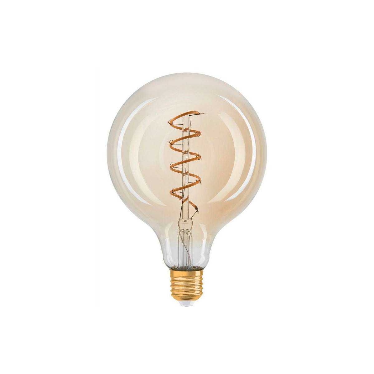 Lampe Retro Vintage Globe Glühfaden Spirale E27 G125 4W