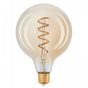 Lampe Retro Vintage Globe Glühfaden Spirale E27 G125 4W