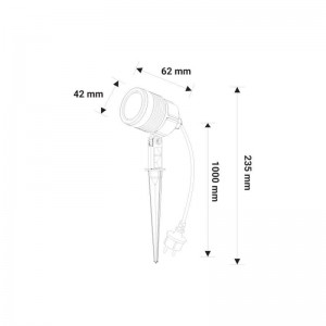 LED-Strahler mit Spike 3W