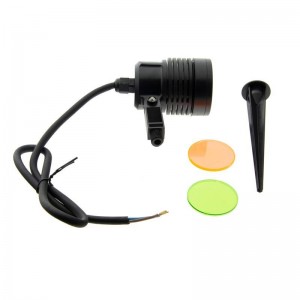 LED-Erdspießleuchte 6W 480 lm 230V IP65  Erdspießstrahler - Farbenlinse grün orange