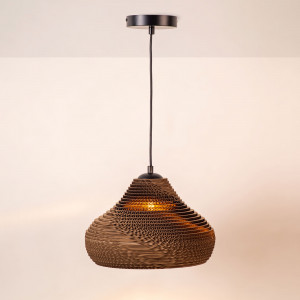 Cardboard pendant light "KUMO" - E27