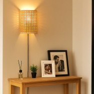 Wicker wall lamp "BERGIN" -...