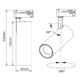 CCTSystem 15W single-phase LED track spotlights 15W