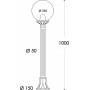 Outdoor LED street light GLOBO MIZAR/G250 FUMAGALLI