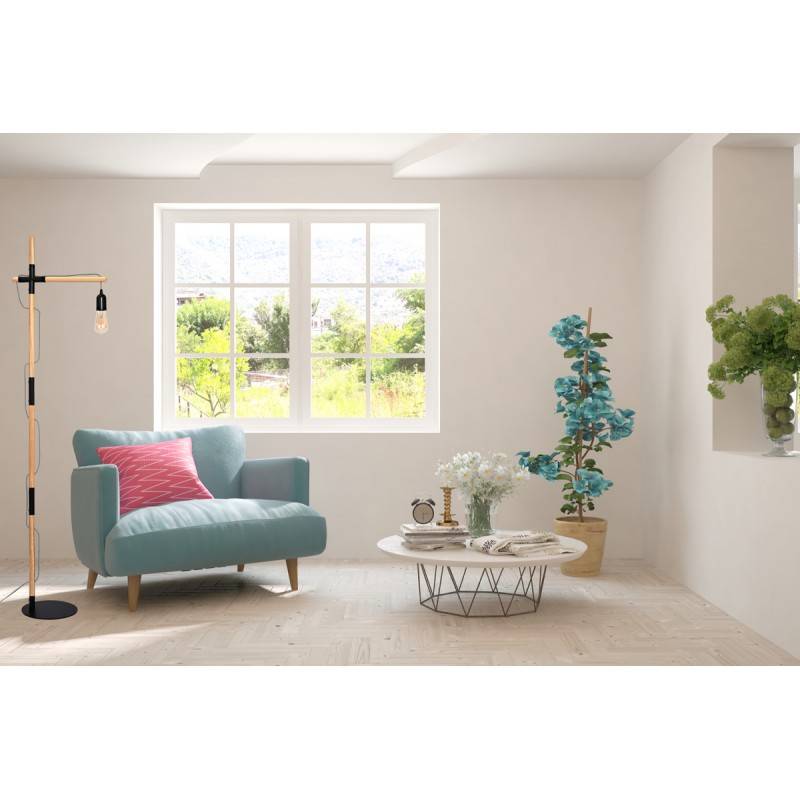 Wooden floor lamp "NATURAL WOOD". Wooden floor lamp "NATURAL WOOD".