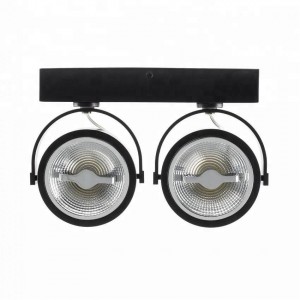 IRIS" double surface mounted LED spotlights for AR111 GU10 bulb