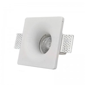 Square plaster recessed downlight ring GU10 trimless