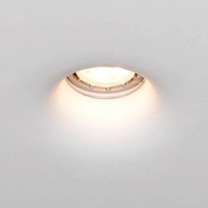 Square plaster recessed downlight ring GU10 trimless