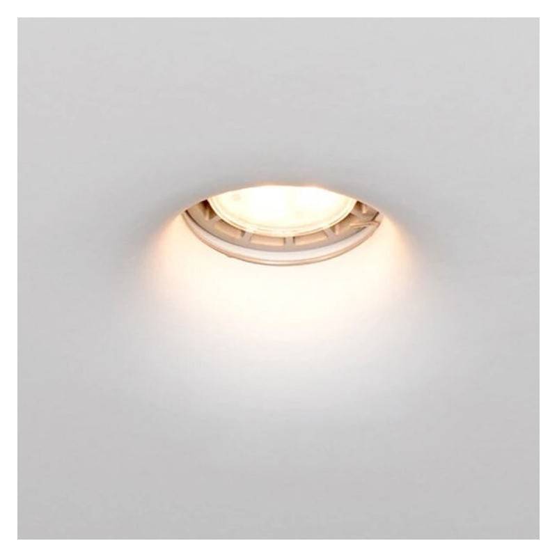 Square plaster recessed downlight ring GU10 trimless