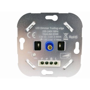 Dimmer LED, 5 - 150W, con marco cobertor y placa central antracita