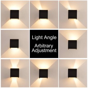 Wall light with adjustable light aperture