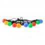 LED garland with black cable 10 Multicolor LED bulbs - 8 meters