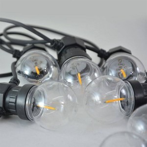 LED light garland 10 integrated bulbs - 8 meters