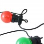 LED garland with black cable 10 Multicolor LED bulbs - 8 meters