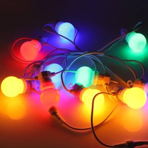 Multicolor LED garland white wire 10 LED bulbs - 8 meters