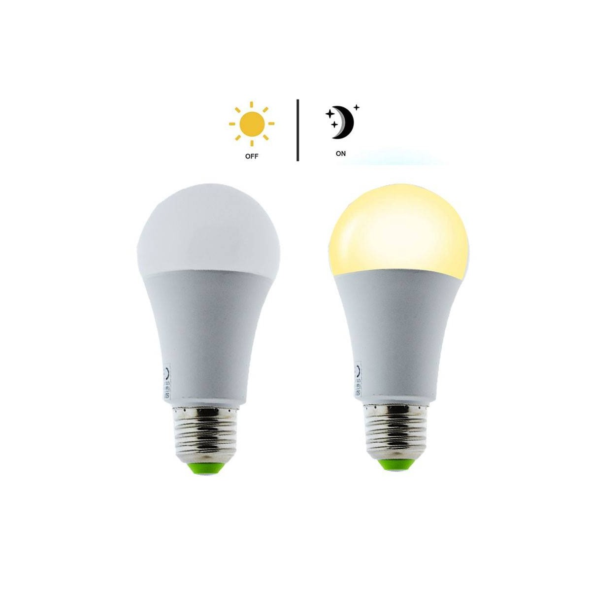 LED E27 bulb with twilight sensor