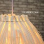 Oriental style wicker pendant lamp "TINA".