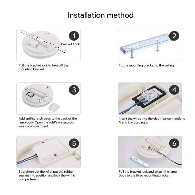 Circular surface mounted LED ceiling light