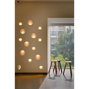 MELON 2" plaster recessed wall light GU10 trimless