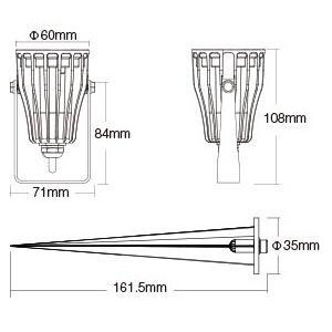 6W RGB+CCT LED garden spotlight with spike | Mi Light