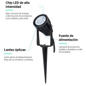 6W RGB+CCT LED garden spotlight with spike | Mi Light