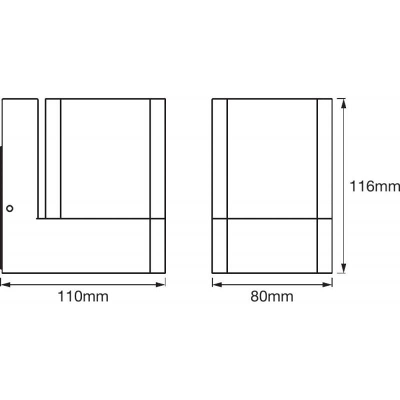 Applique murale d'extérieur LEDVANCE CUBE Gris 4058075478077