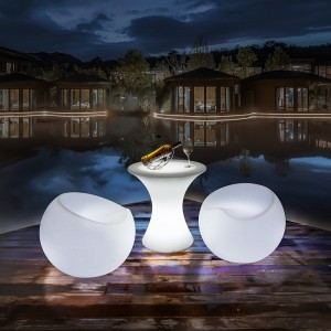 Chair with LED, luminous, to decorate your living room, swimming pool, garden, bar, terrace, etc.