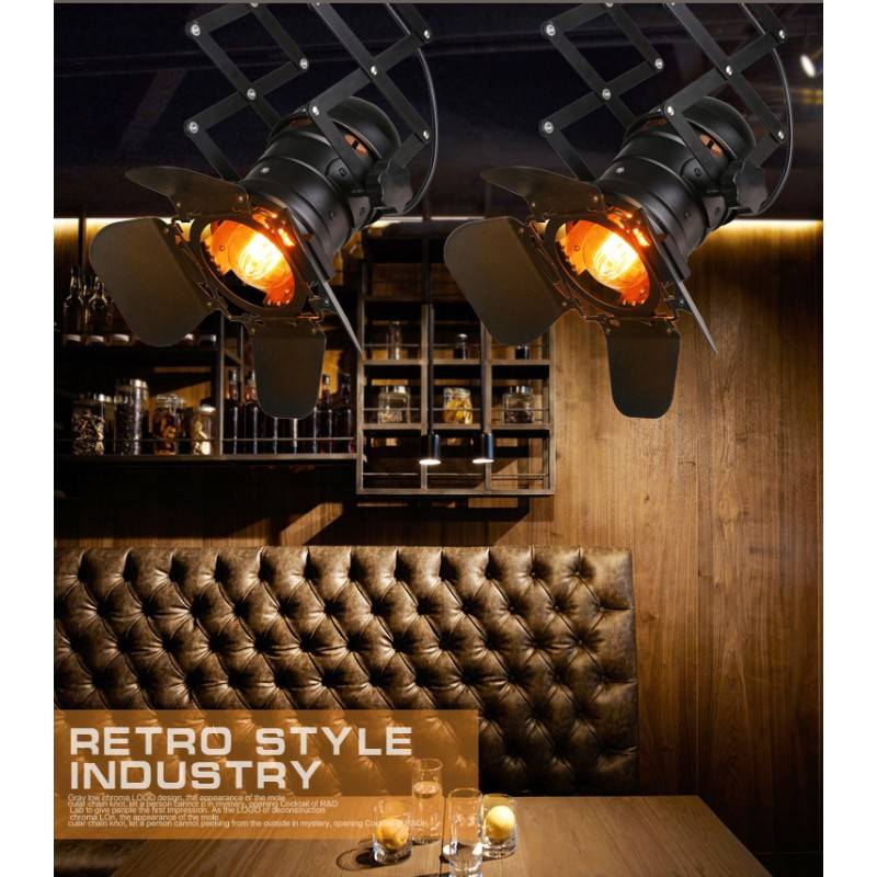 Extending and adjustable spotlight  for 1-phase track - "Cinema" - E27 Extending and adjustable spotlight  for 1-phase track - "Cinema" - E27