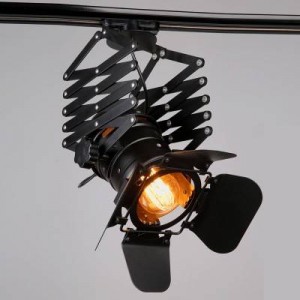 Extending and adjustable spotlight  for 1-phase track - "Cinema" - E27