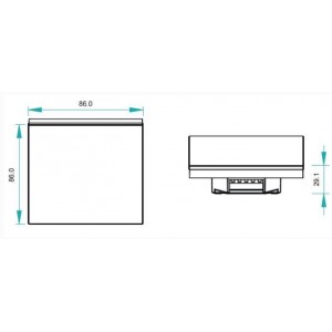 CCT SR-2300TS-CCT touch switch dimensions