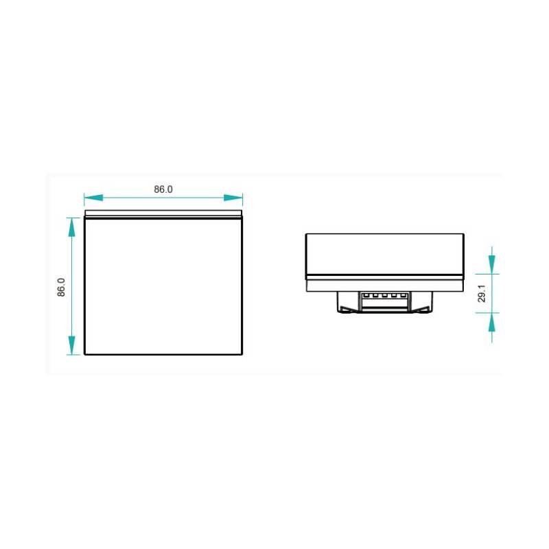 CCT SR-2300TS-CCT touch switch dimensions