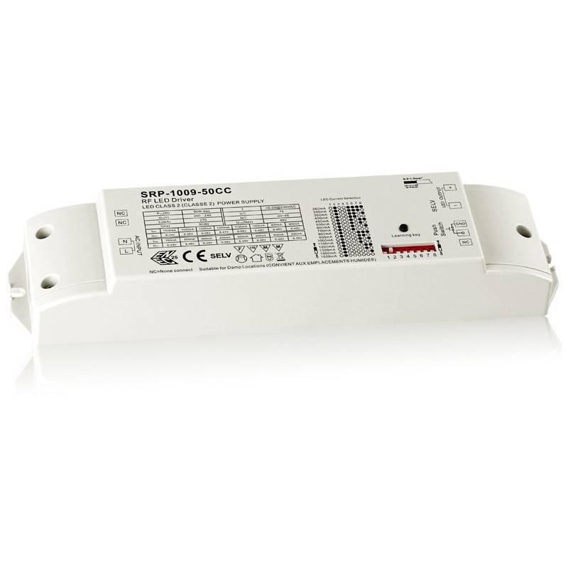 LED Driver Dimmable RF Push CC 50W 250-1500ma - Perfect RF - Sunricher