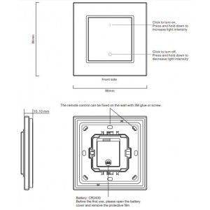 single-key pushbutton single-color regulator with radio frequency signal