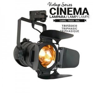 CINEMA" E27 three-phase swivel track spotlight