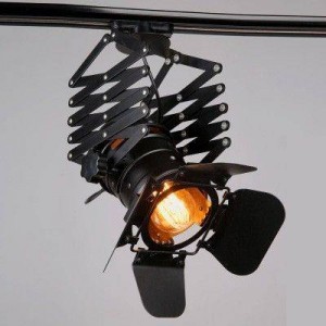 Extending and adjustable spotlight  for 3-phase track - "Cinema" - E27